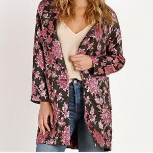 Anthropologie Metallic Rose Jacket Size Medium